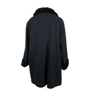 Unisex Menuetto - Wool coat, size 48 - Black (2)