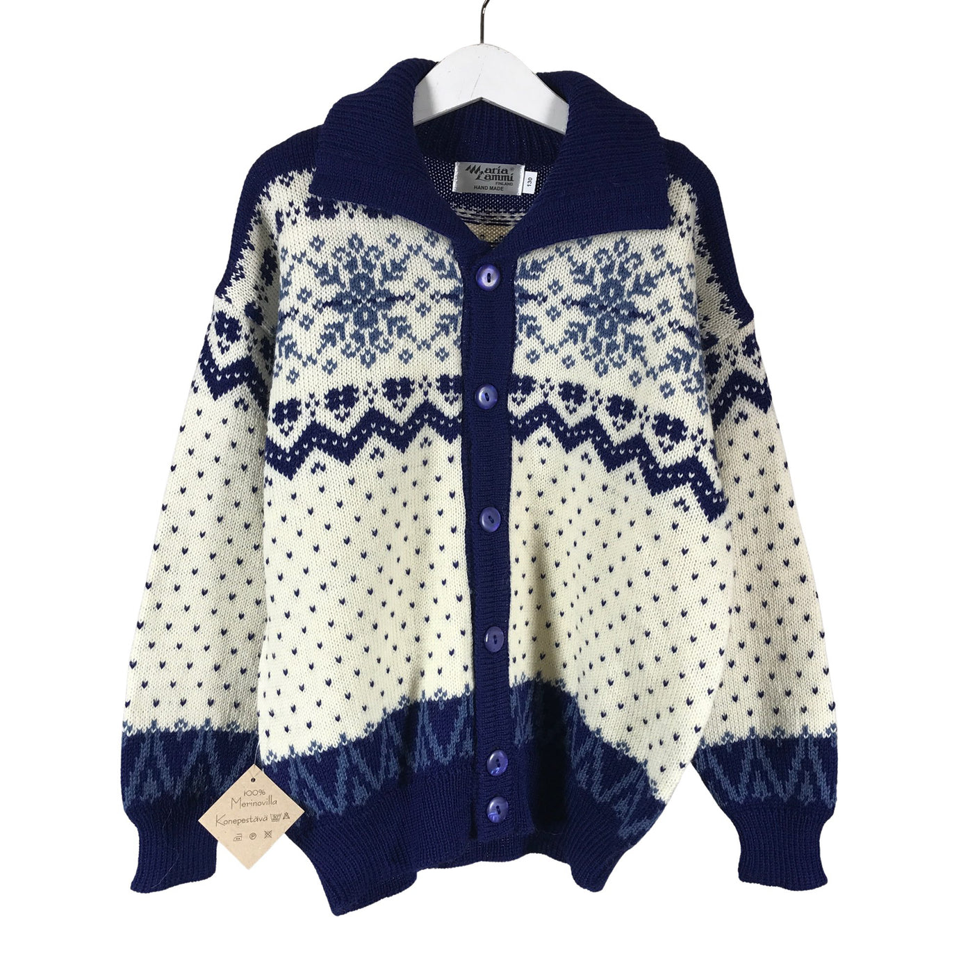 Unisex Maria Lammi - Neuletakki, koko 128 - 134 -  (1)