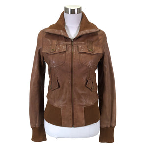 Leather jacket, size 38