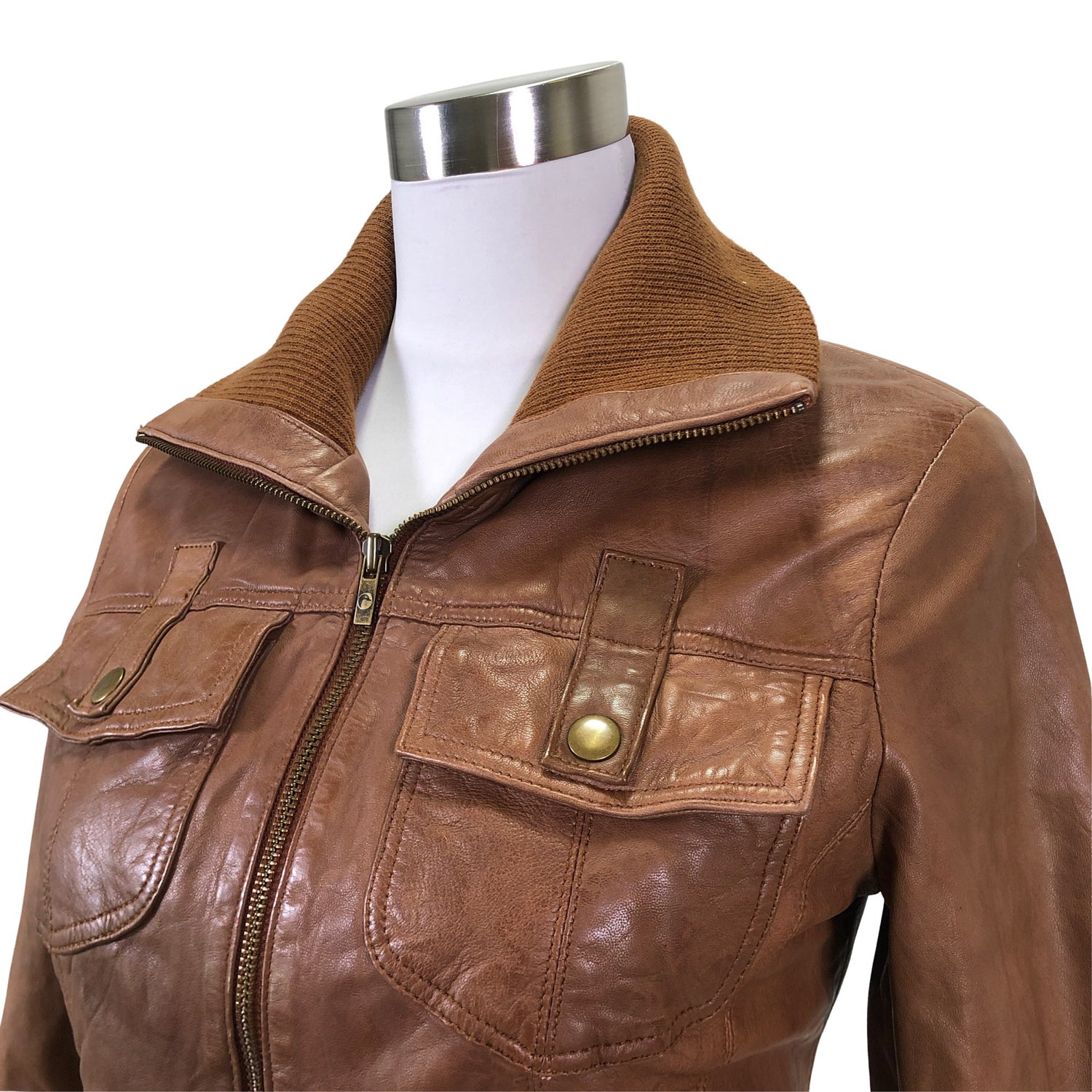Leather jacket, size 38