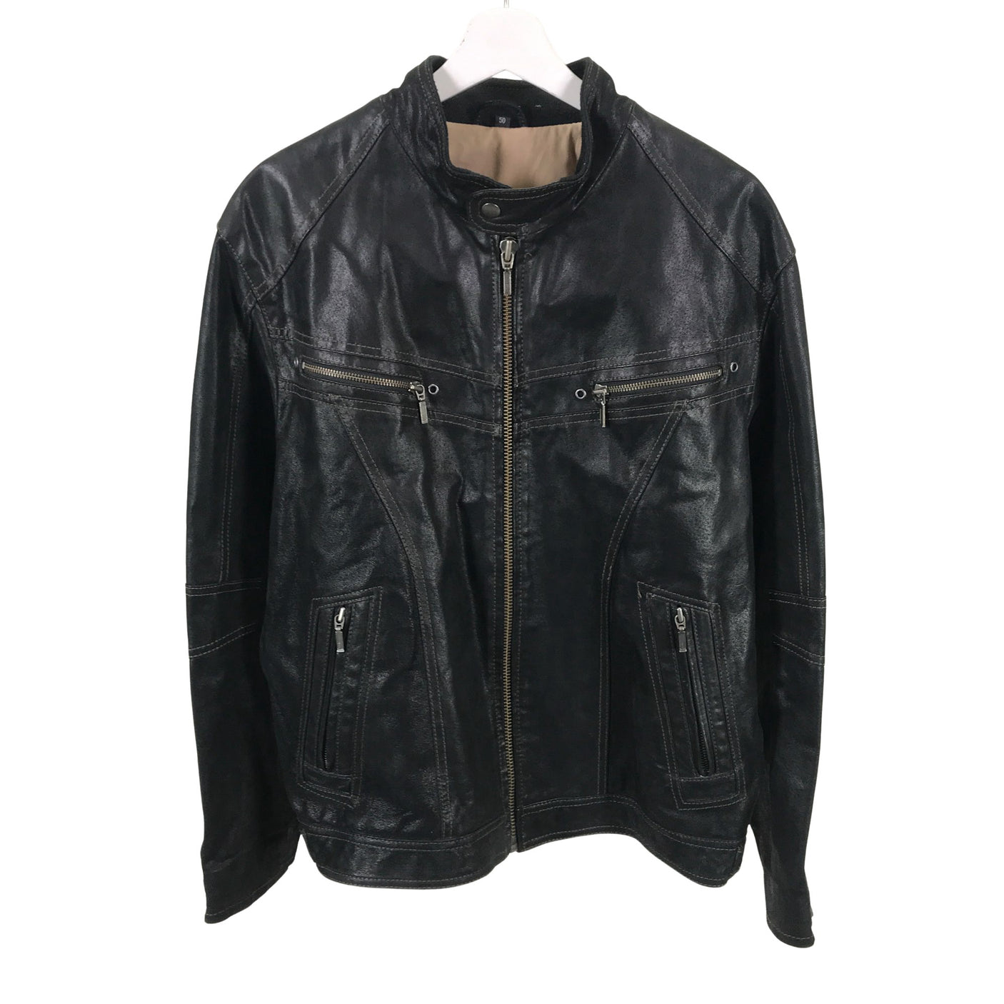 Leather jacket, size L