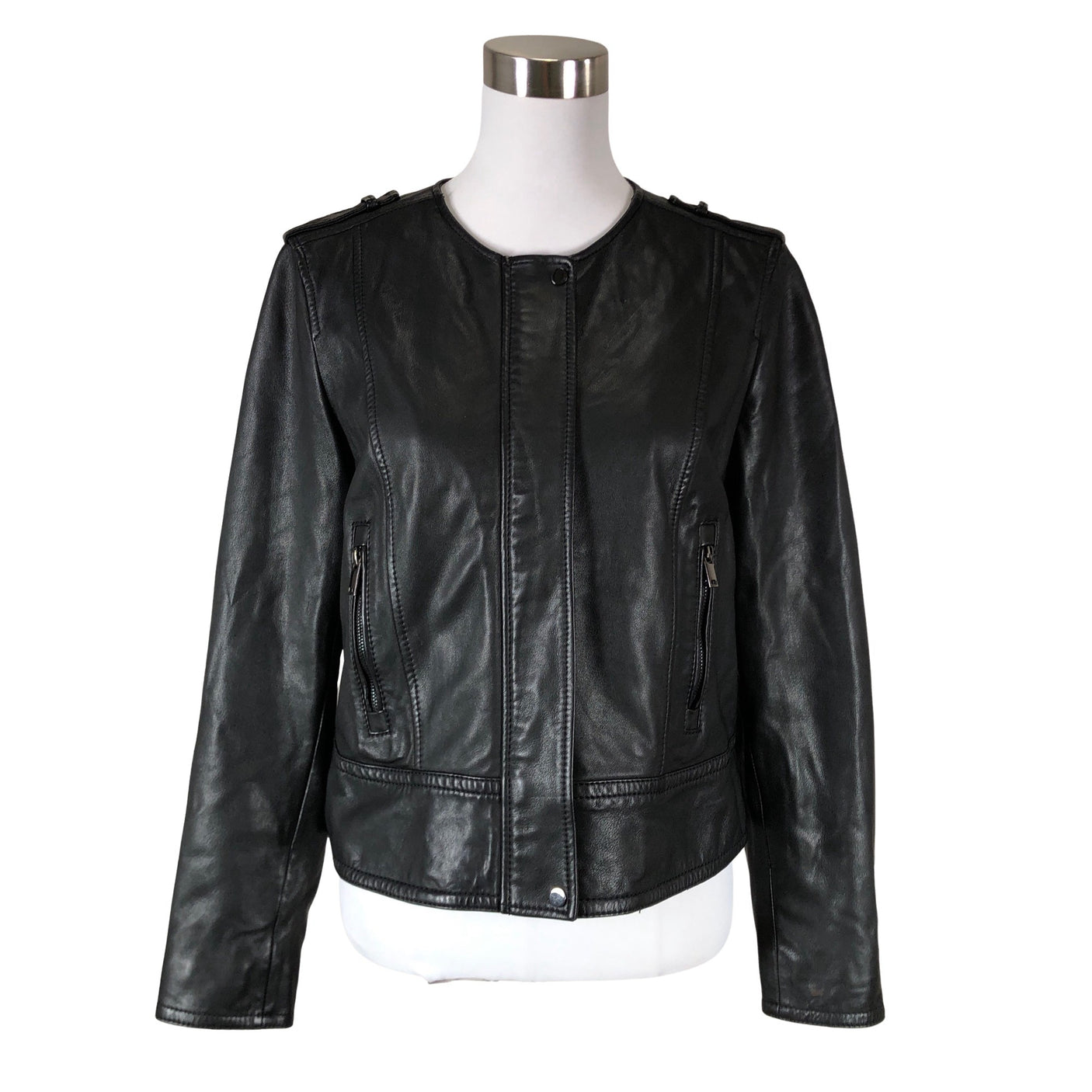 Unisex Massimo Dutti - Nahkatakki, koko 40 -  (1)