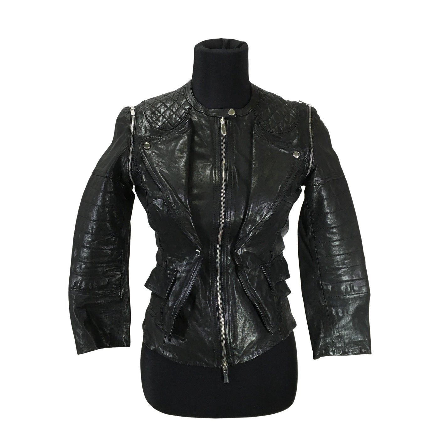 Unisex Karen Millen - Nahkatakki, koko 34 -  (1)