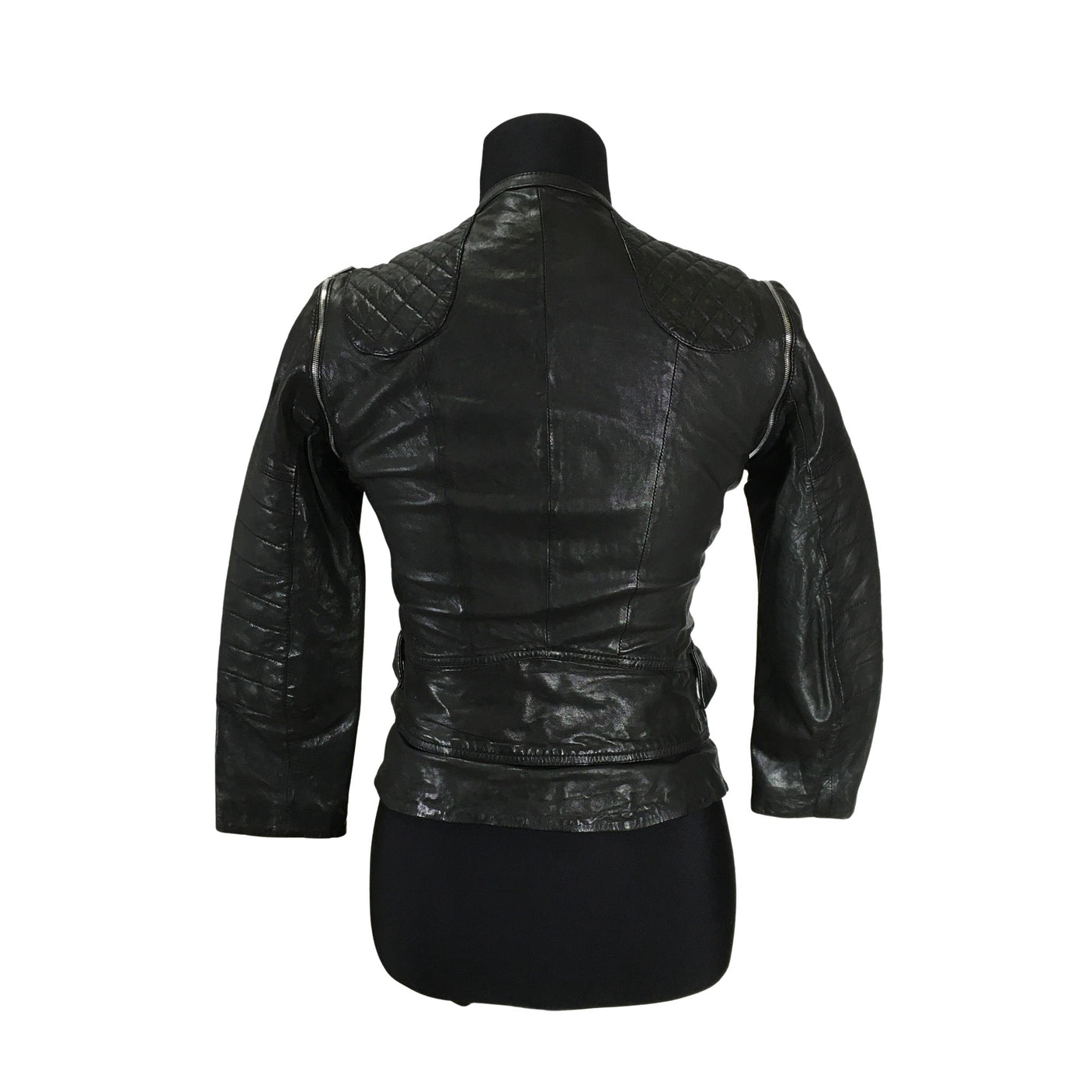 Unisex Karen Millen - Nahkatakki, koko 34 -  (2)