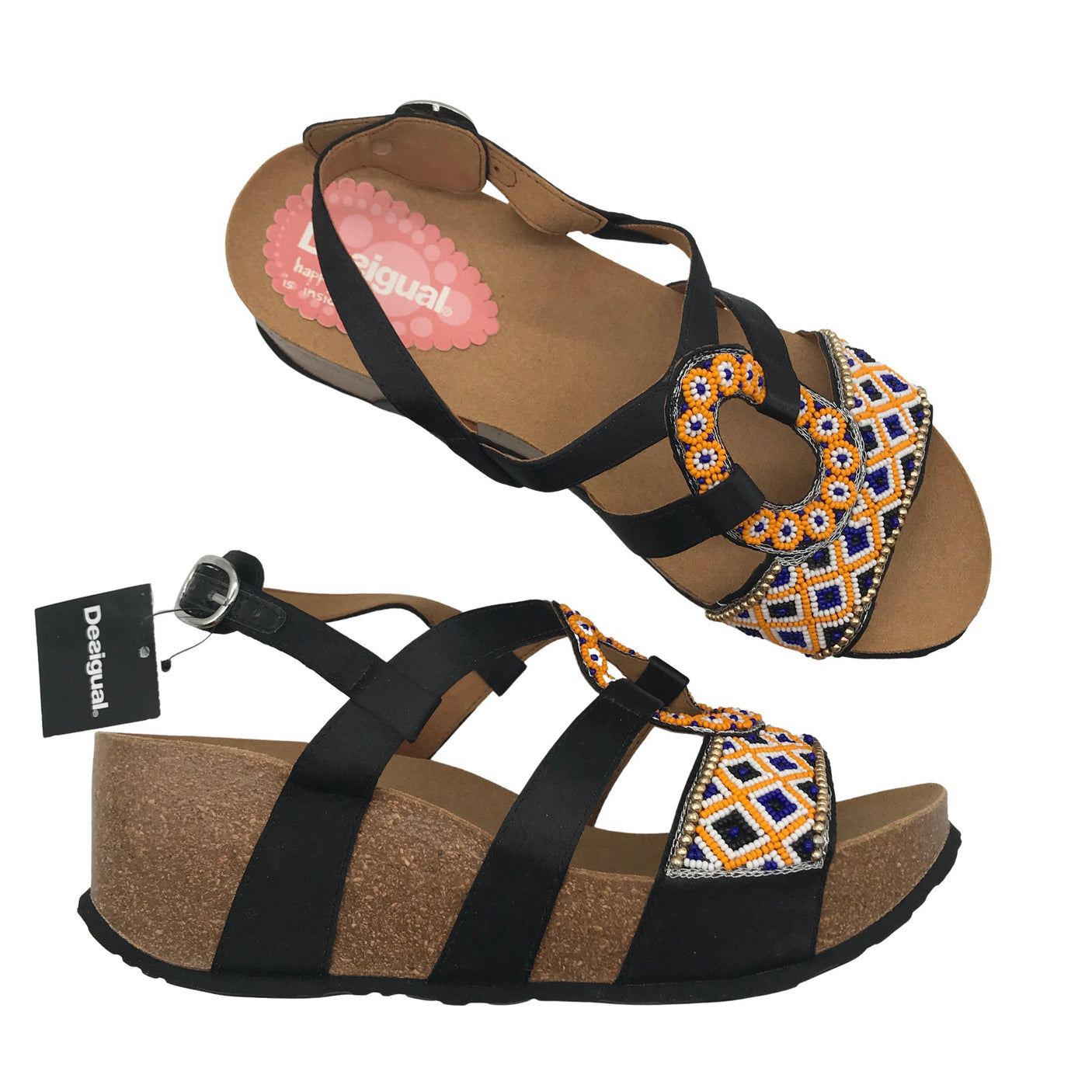 Unisex Desigual - Kiilakorkosandaalit, koko 39 -  (1)