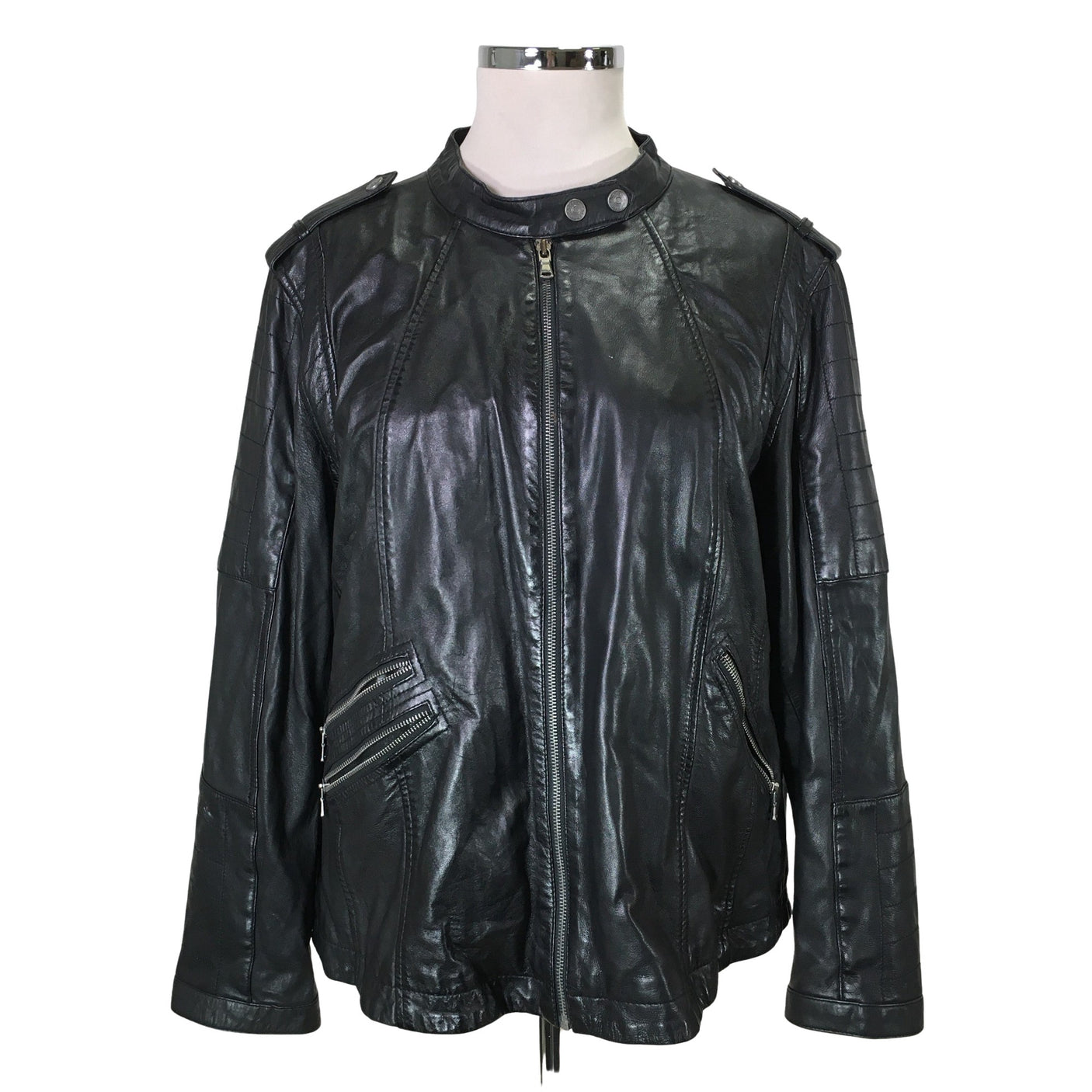 Unisex Sheego - Nahkatakki, koko 50 -  (1)