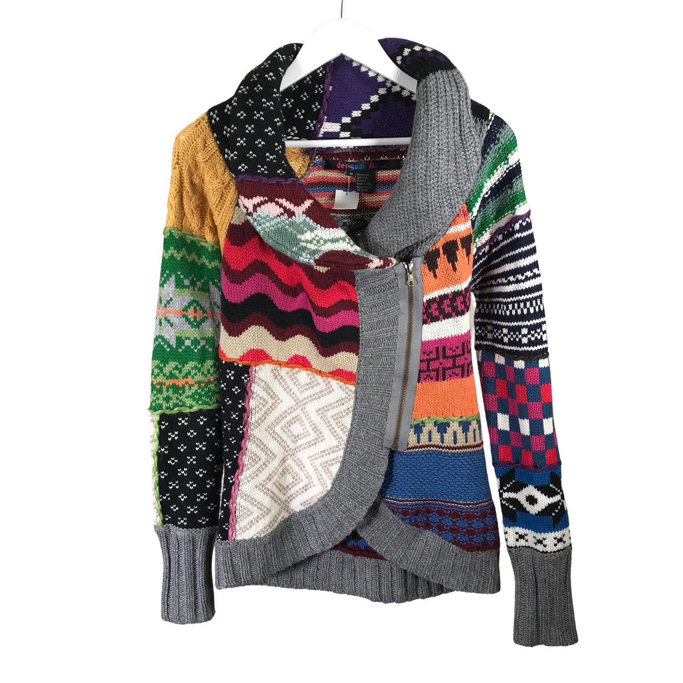 Unisex Desigual - Neuletakki, koko 38 -  (1)