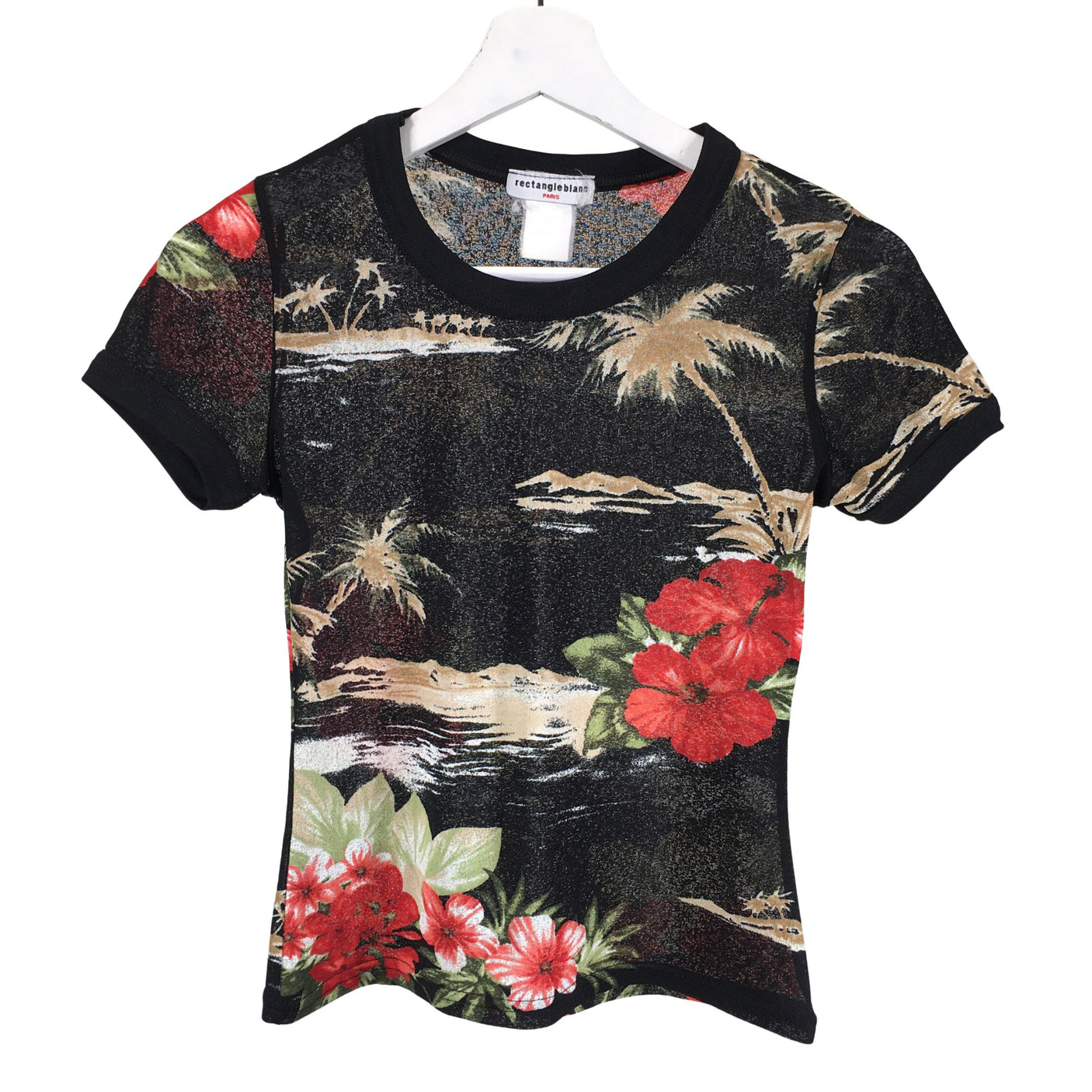 Unisex Rectangle blanc - T-paita, koko 36 -  (1)