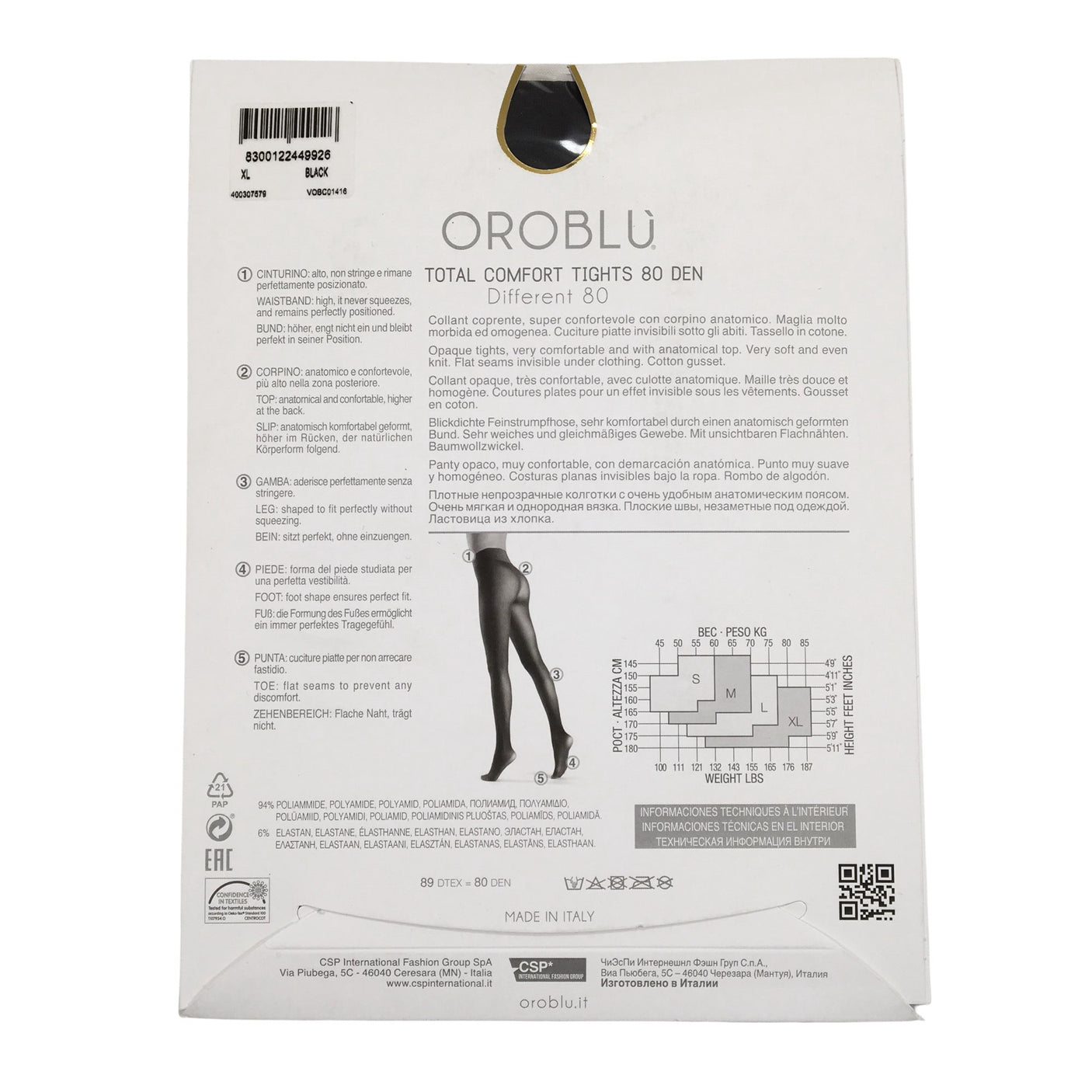 Unisex Oroblu - Sukkahousut, ohuet, koko 42 -  (2)